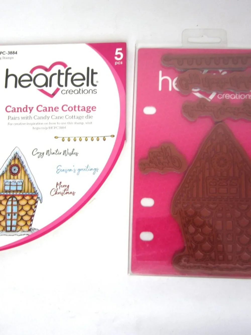 Heartfelt Creations Candy Cane Cottage Craft Dies & Cling Stamps Christmas